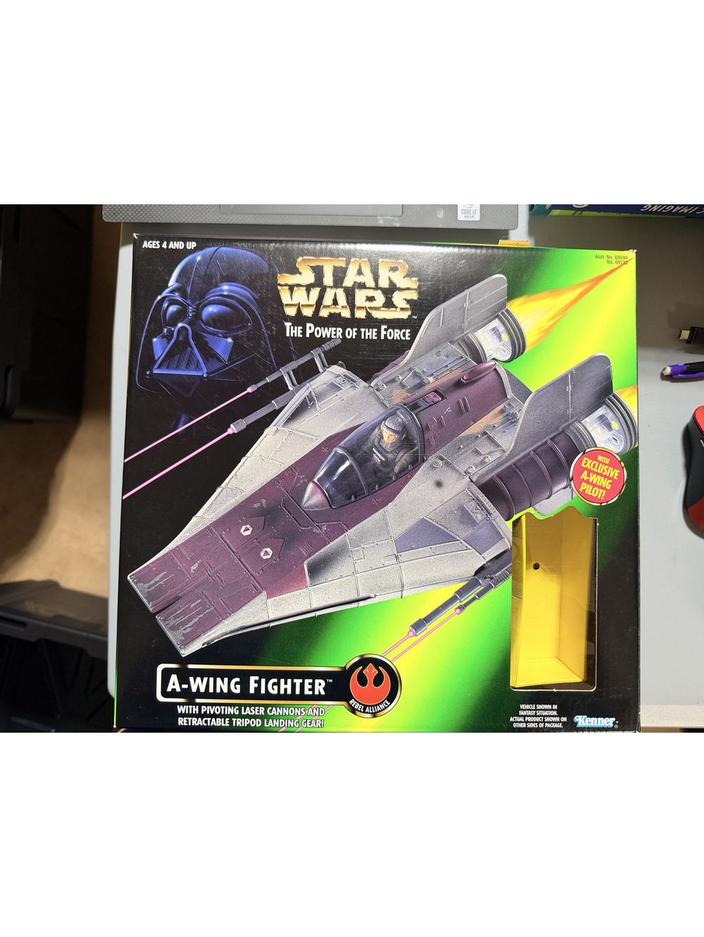 Star Wars Power of the Force A-Wing Fighter Vehicle Kenner 1997 Boxed NO PILOT